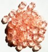 50 9mm 3 Petal Transparent Rosaline Pansy Flower Beads